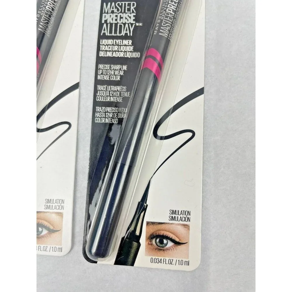 MAYBELLINE MASTER PRECISE ALLDAY LIQUID EYELINER 12HR 110 BLACK 2-PACK